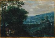 Gillis van Coninxloo Landscape with Venus and Adonis painting